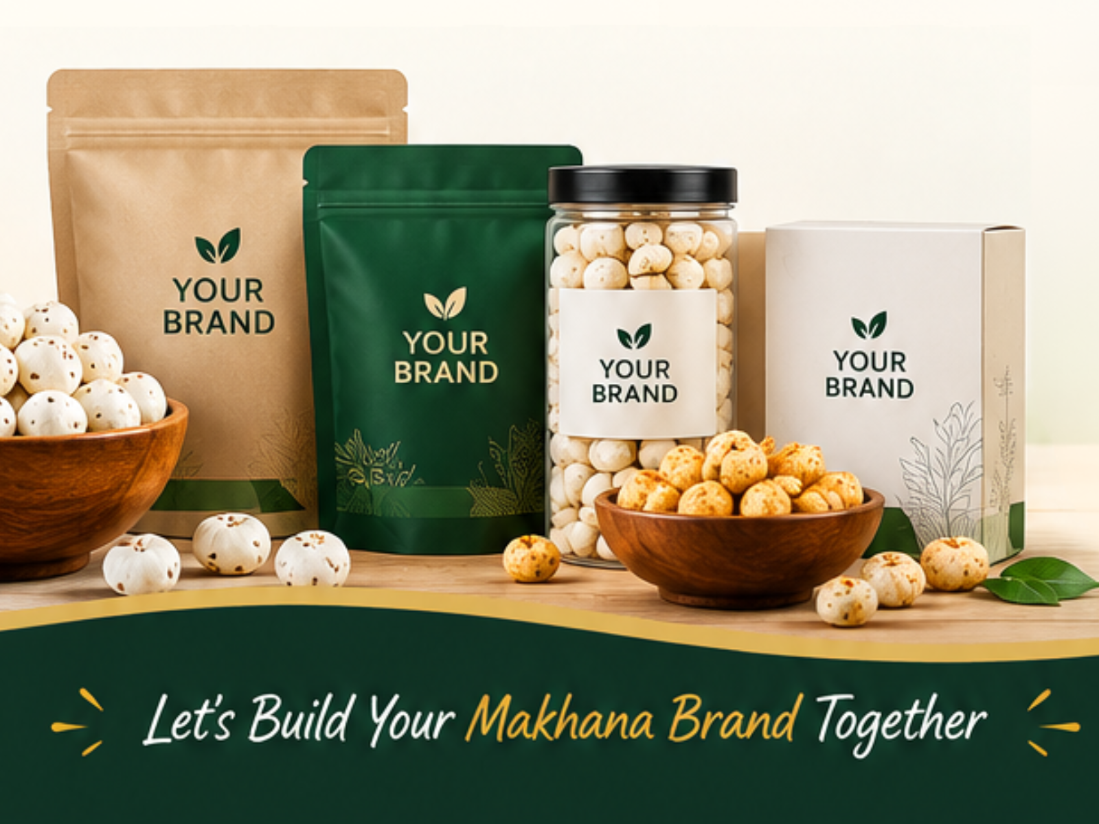 Makhana Glow OEM and private label Makhana packaging