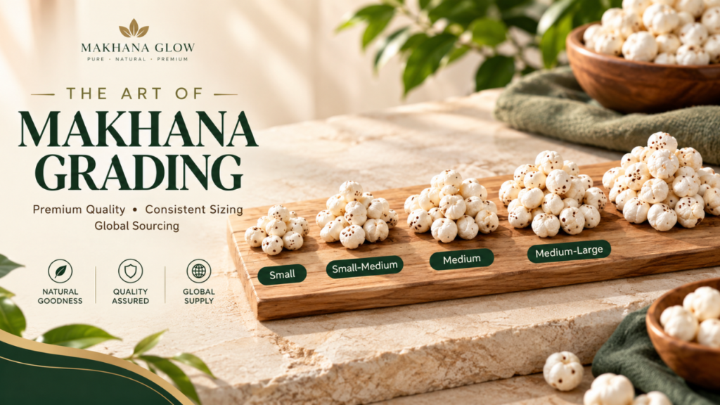 Makhana Grading and Sutta size guide